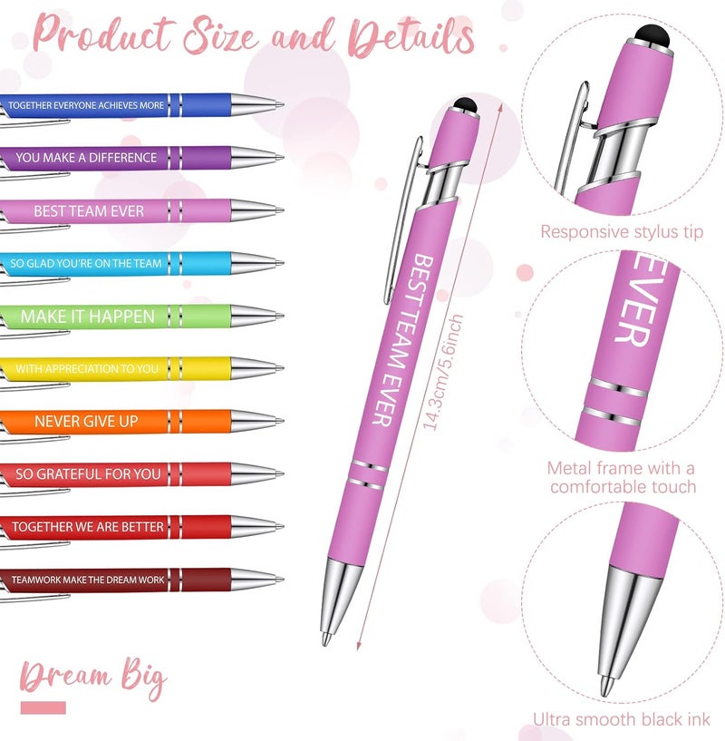 Geyee 24 Pcs Employee Sticky Notes with Funny Pens 3 x 4 Inch to Do List Notepads with Sayings Pen for Valentine's Day Coworkers Nurse Teacher Employee Office Staff Work Team Appreciation Gifts - Image 3